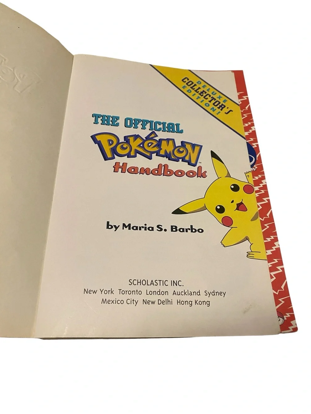 Official Pokemon Handbook by Maria S. Barbo 1999 Scholastic Paperback Collectors